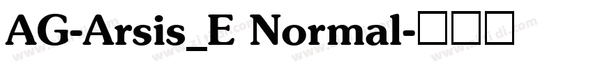 AG-Arsis_E Normal字体转换